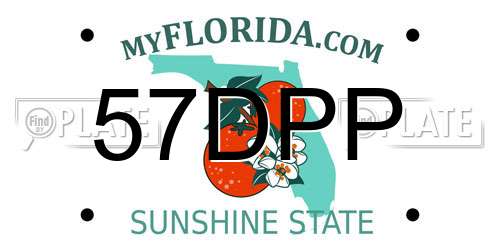 57DPP Florida License Plate