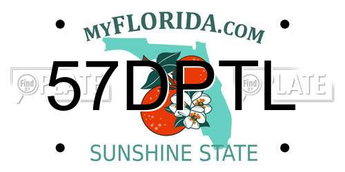 57DPTL Florida License Plate