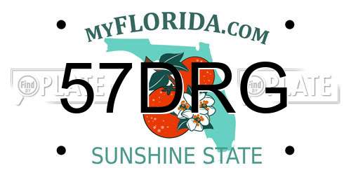 57DRG Florida License Plate