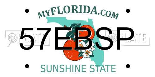 57EBSP Florida License Plate