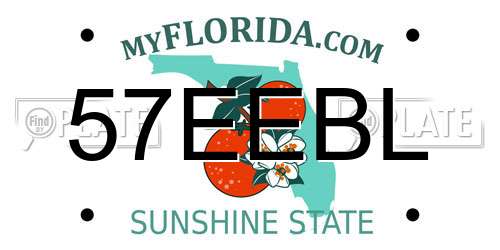 57EEBL Florida License Plate