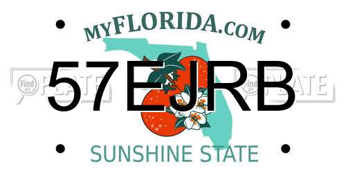 57EJRB Florida License Plate