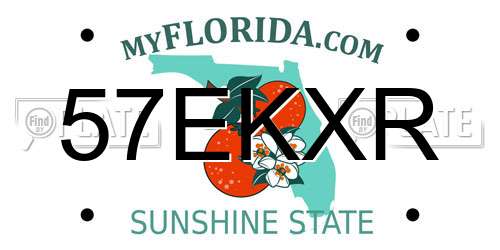 57EKXR Florida License Plate