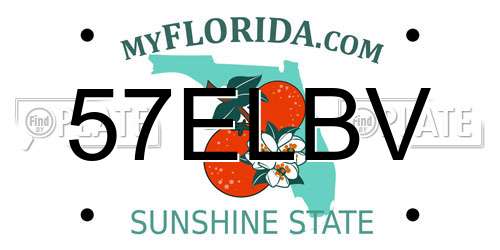 57ELBV Florida License Plate