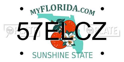 57ELCZ Florida License Plate