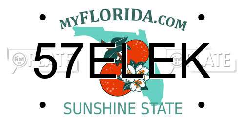 57ELEK Florida License Plate