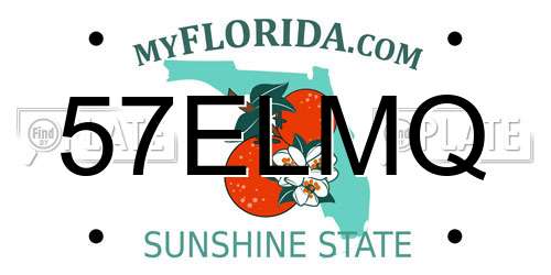57ELMQ Florida License Plate