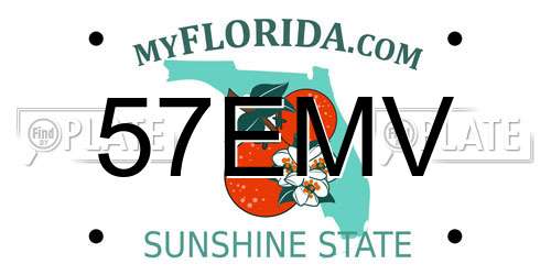 57EMV Florida License Plate