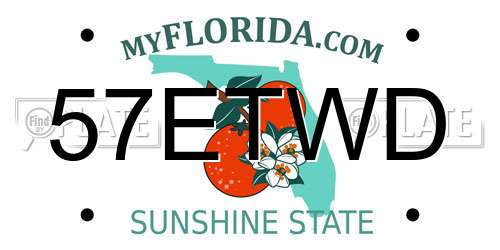57ETWD Florida License Plate