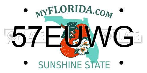 57EUWG Florida License Plate