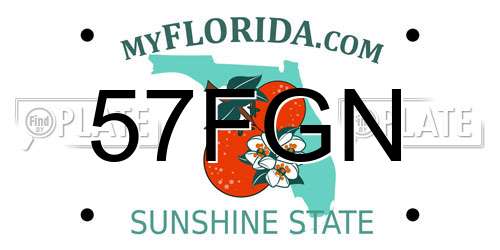 57FGN Florida License Plate
