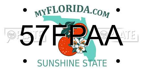 57FPAA Florida License Plate