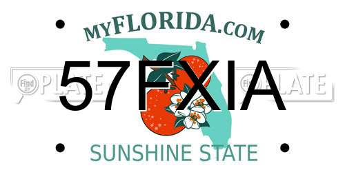 57FXIA Florida License Plate