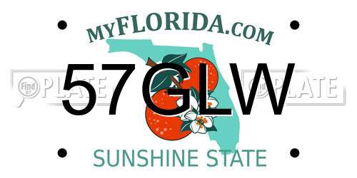 57GLW Florida License Plate