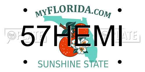 57HEMI Florida License Plate