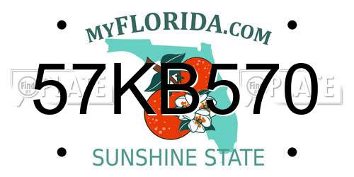 57KB570 Florida License Plate