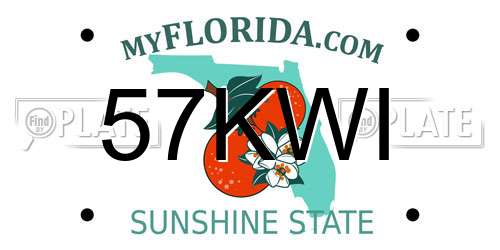 57KWI Florida License Plate