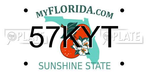 57KYT Florida License Plate