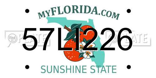 57LI226 Florida License Plate