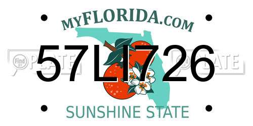 57LI726 Florida License Plate