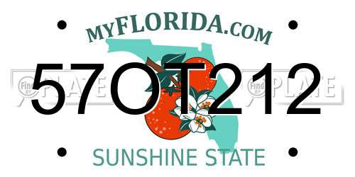 57OT212 Florida License Plate
