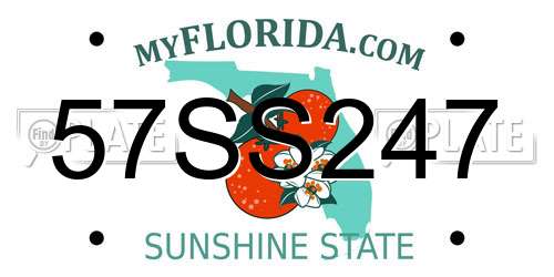 57SS247 Florida License Plate