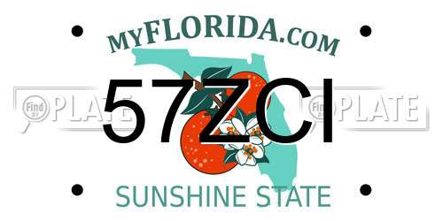 57ZCI Florida License Plate