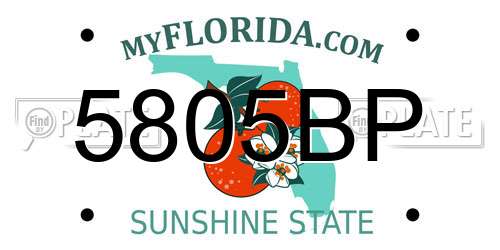 5805BP Florida License Plate
