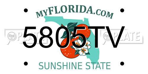 5805TV Florida License Plate