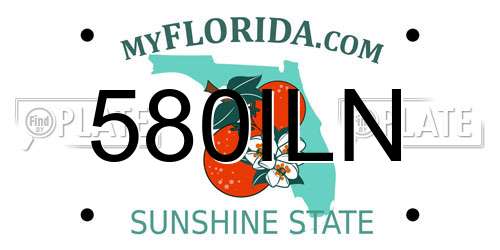 580ILN Florida License Plate