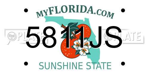 5811JS Florida License Plate