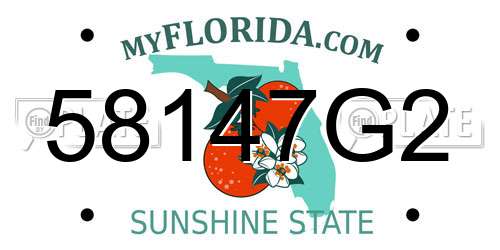 58147G2 Florida License Plate