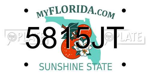 5815JT Florida License Plate