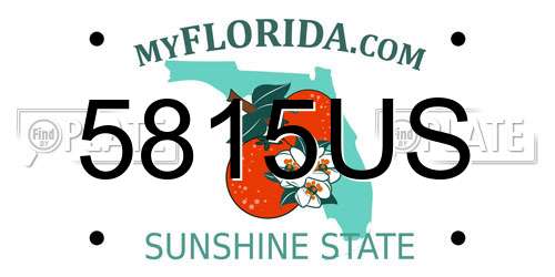 5815US Florida License Plate