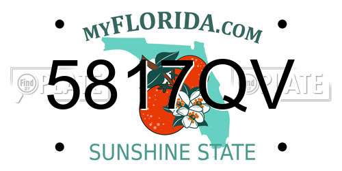 5817QV Florida License Plate