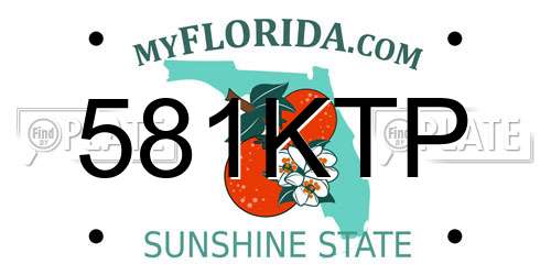 581KTP Florida License Plate