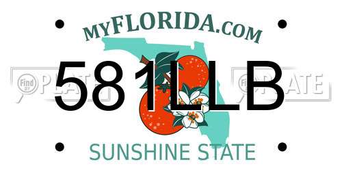 581LLB Florida License Plate
