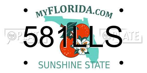 581LLS Florida License Plate