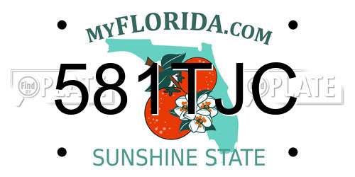 581TJC Florida License Plate