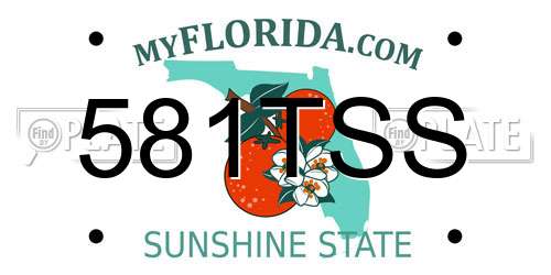 581TSS Florida License Plate