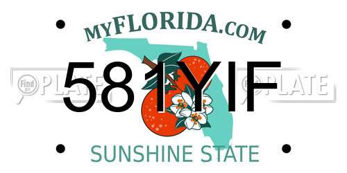 581YIF Florida License Plate