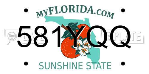 581YQQ Florida License Plate