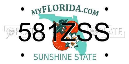 581ZSS Florida License Plate