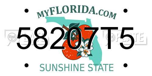 58207T5 Florida License Plate