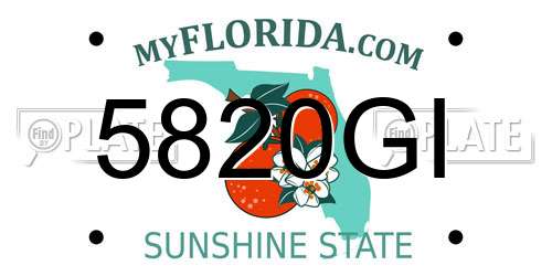 5820GI Florida License Plate