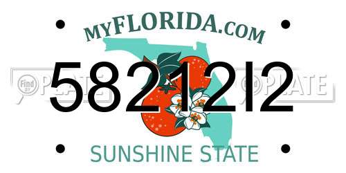58212I2 Florida License Plate