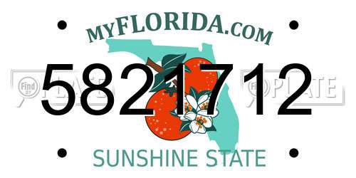 5821712 Florida License Plate