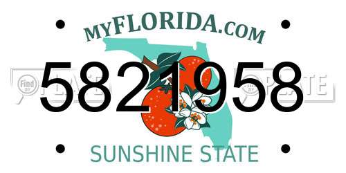 5821958 Florida License Plate