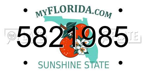 5821985 Florida License Plate