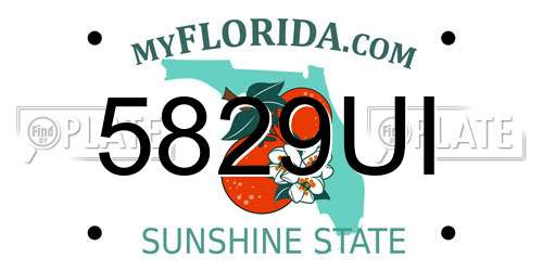 5829UI Florida License Plate
